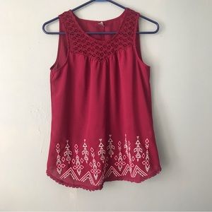 Vanity Blouse with Embroidery Detail Size Small